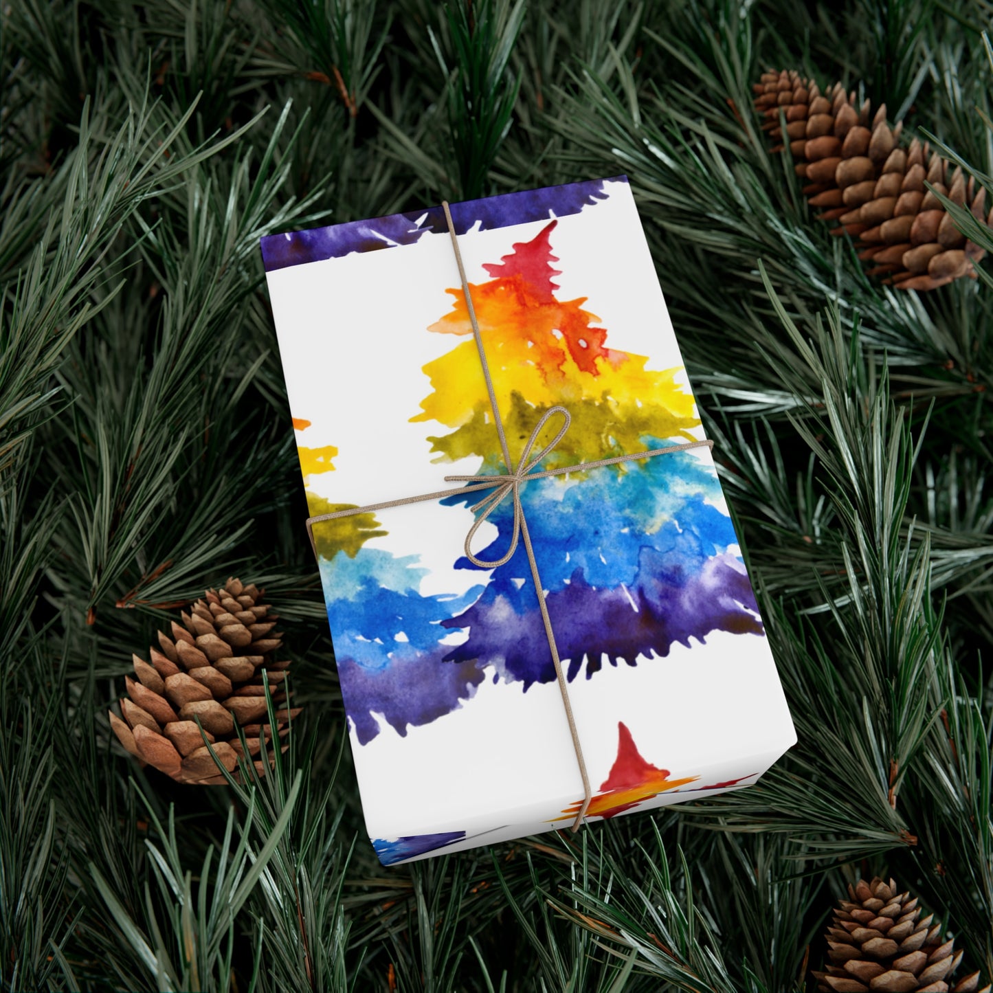 Rainbow Tree Gift Wrap Papers