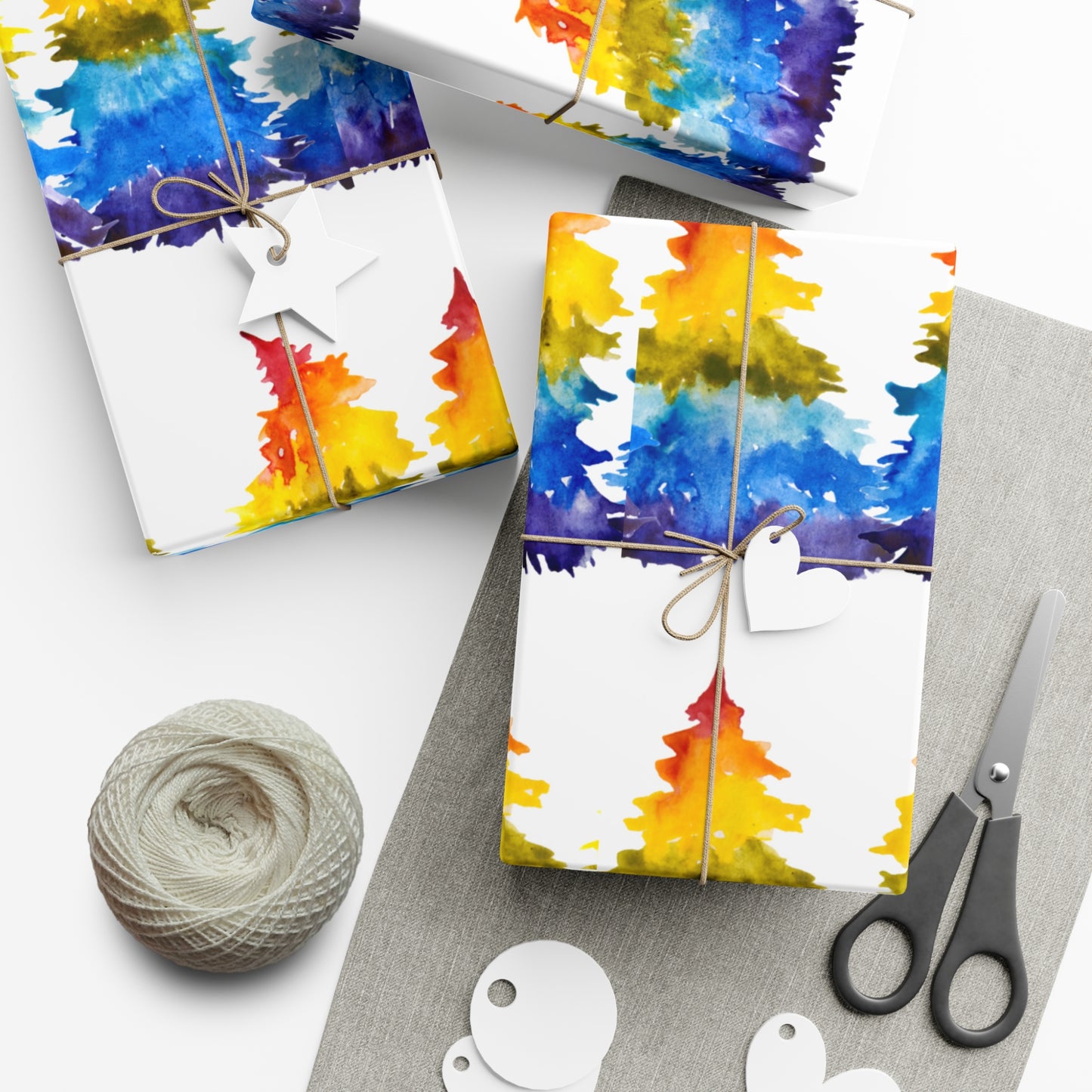 Rainbow Tree Gift Wrap Papers